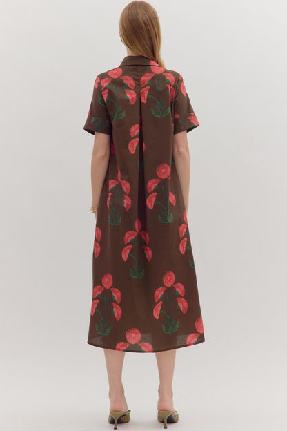  Beatrice Shirt Dress, Brown