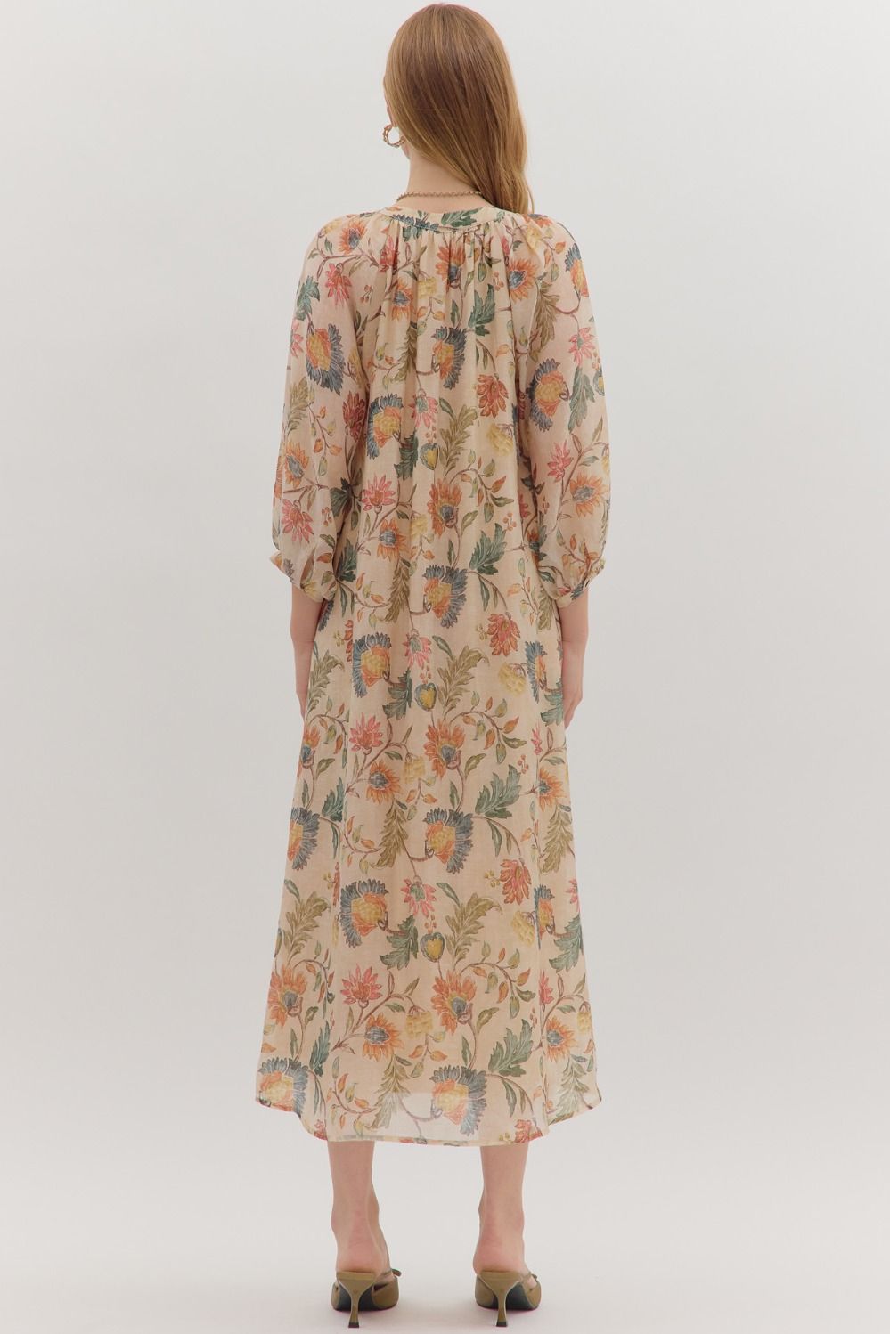  Kendra Midi Dress, Ecru