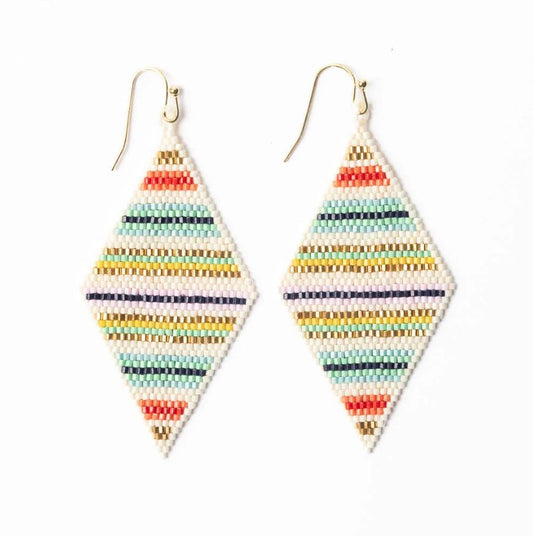  Frida Horizontal Lines Beaded Earrings, Multi | Ink + Alloy