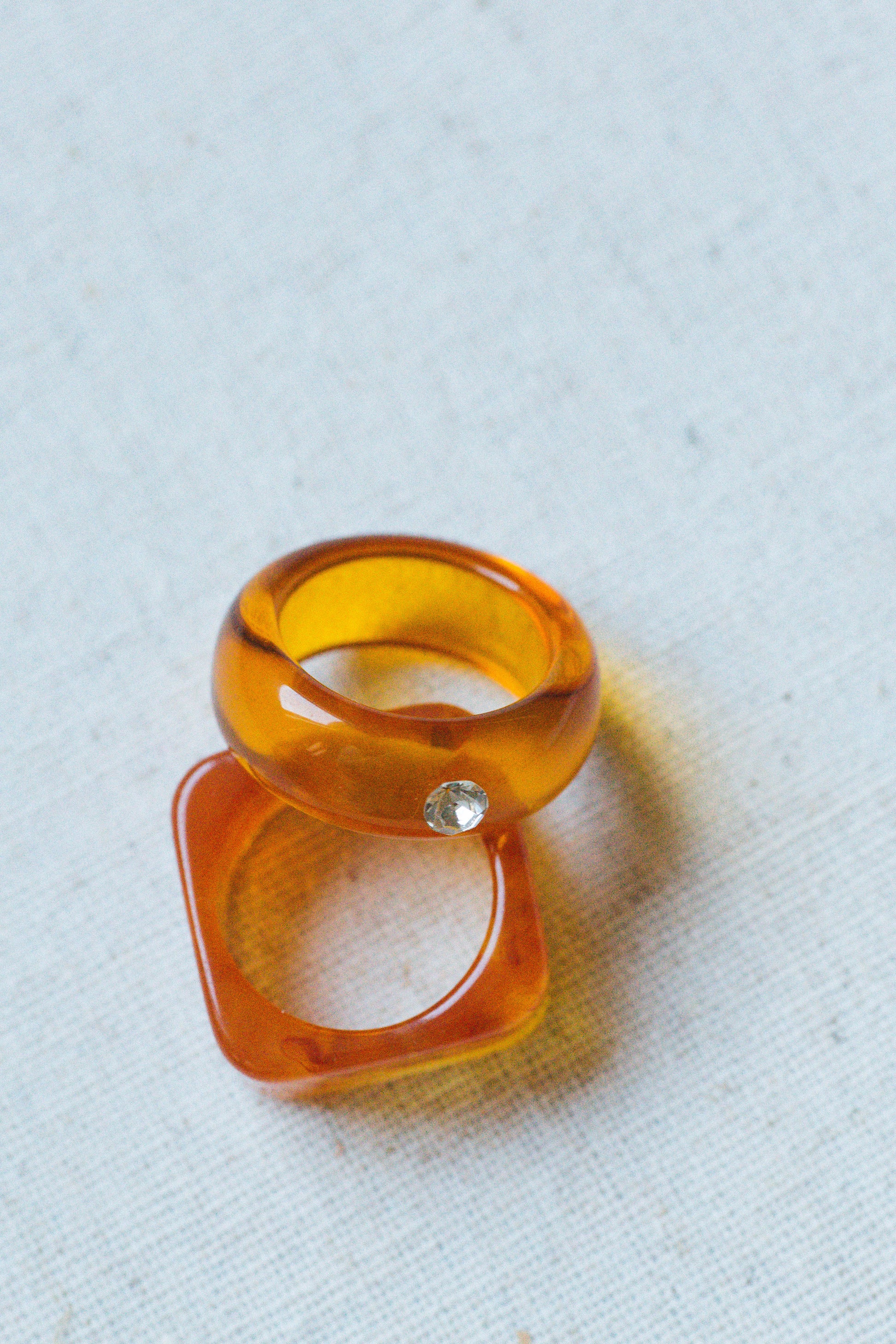  Ramona Resin Ring Set, Camel