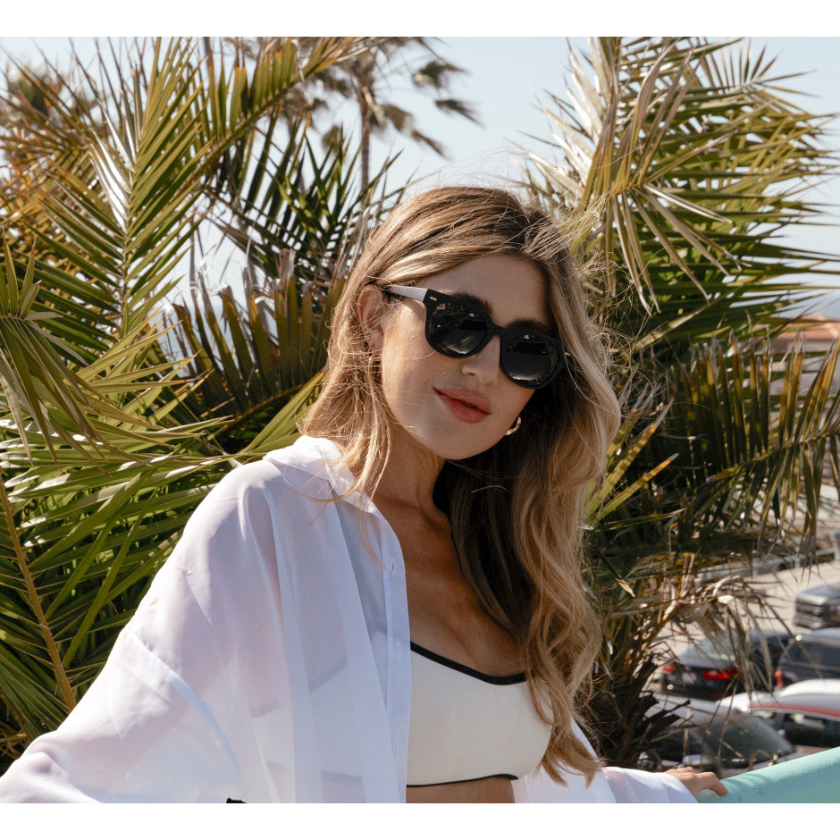  Lido Polarized Lens Sunglasses, Black/Smoke | I-SEA