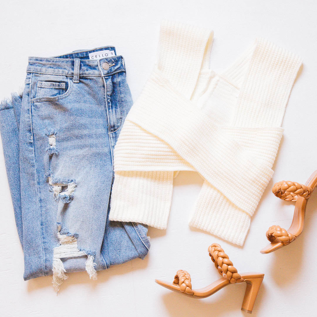  Kari Convertible Crop, Ivory