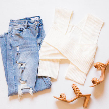  Kari Convertible Crop, Ivory