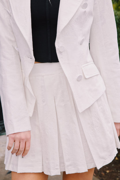  Crishelle Pleated Skirt, White