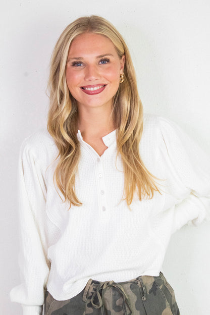  Quinn Knit Top, Ivory | Free People