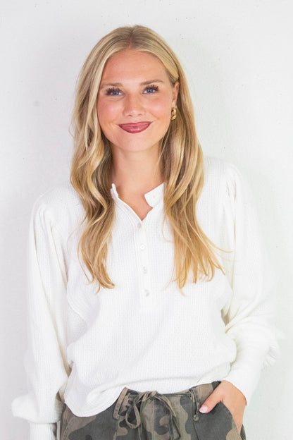  Quinn Knit Top, Ivory | Free People