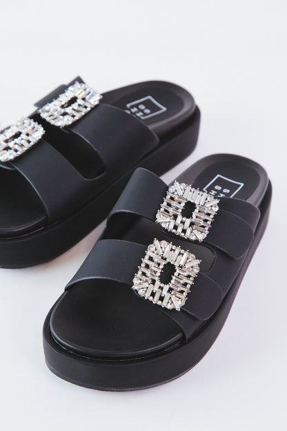  Lola Flatform Sandal, Black | ShuShop