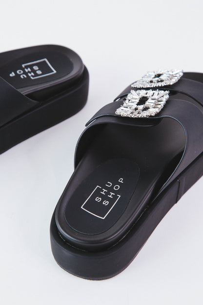  Lola Flatform Sandal, Black | ShuShop