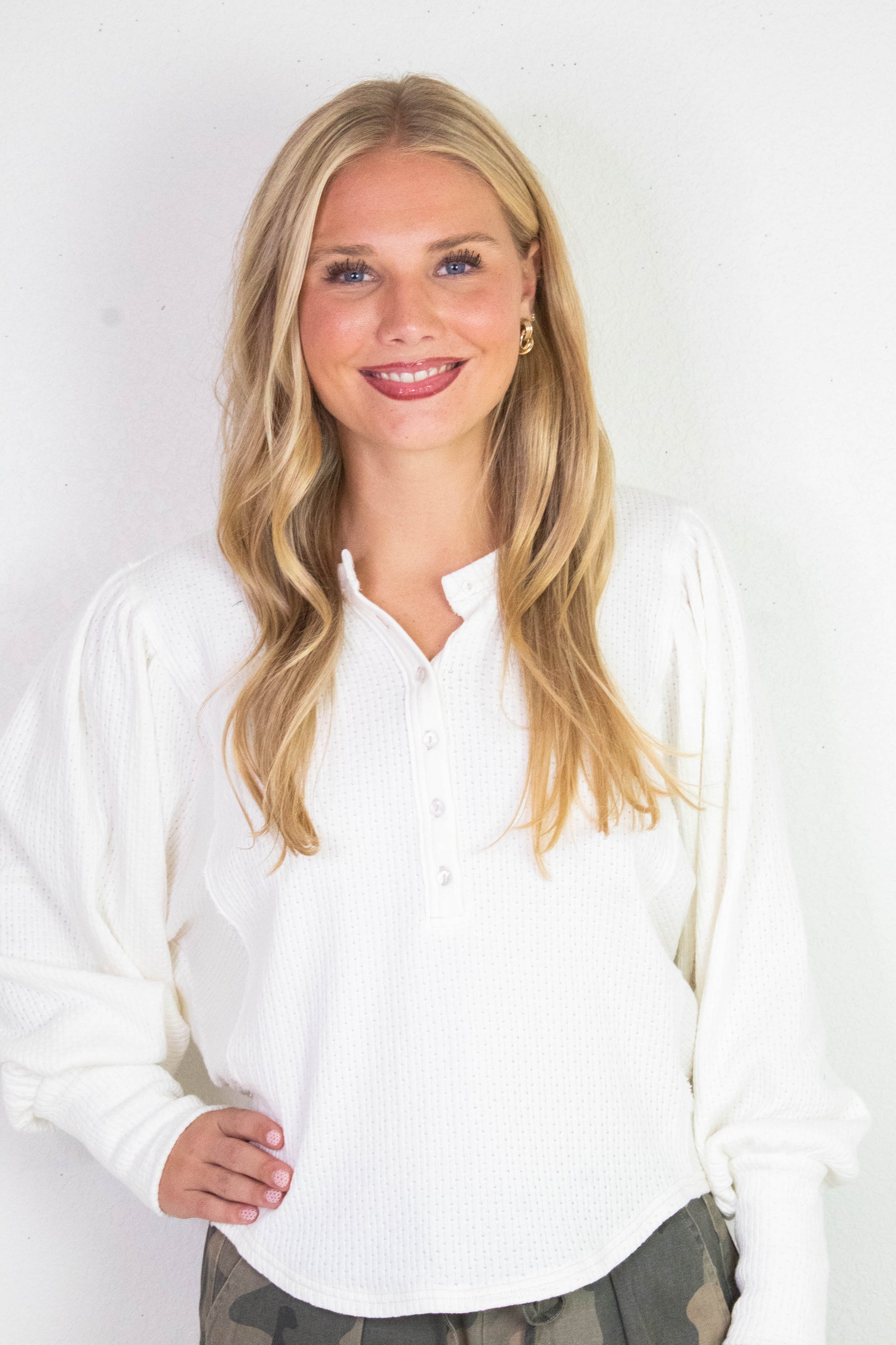  Quinn Knit Top, Ivory | Free People