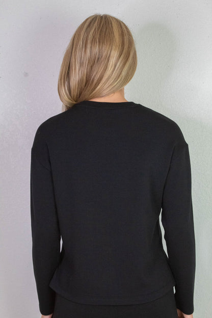  Airessentials Side Slit Top, Very Black | SPANX
