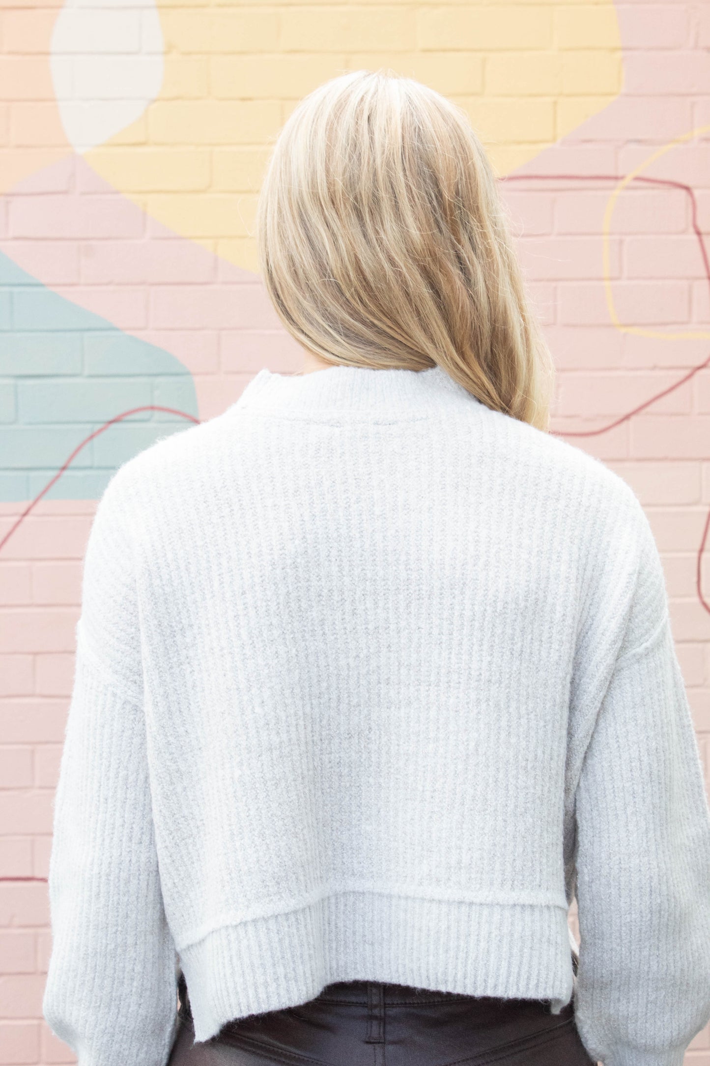  Sumire Crewneck Pullover Sweater, Natural Mix | RD Style