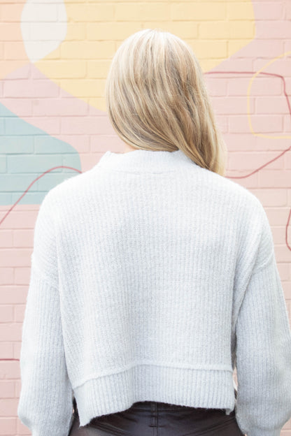  Sumire Crewneck Pullover Sweater, Natural Mix | RD Style