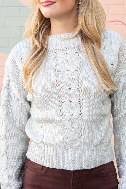  Debbi Cable Knit Sweater, Antique | Steve Madden