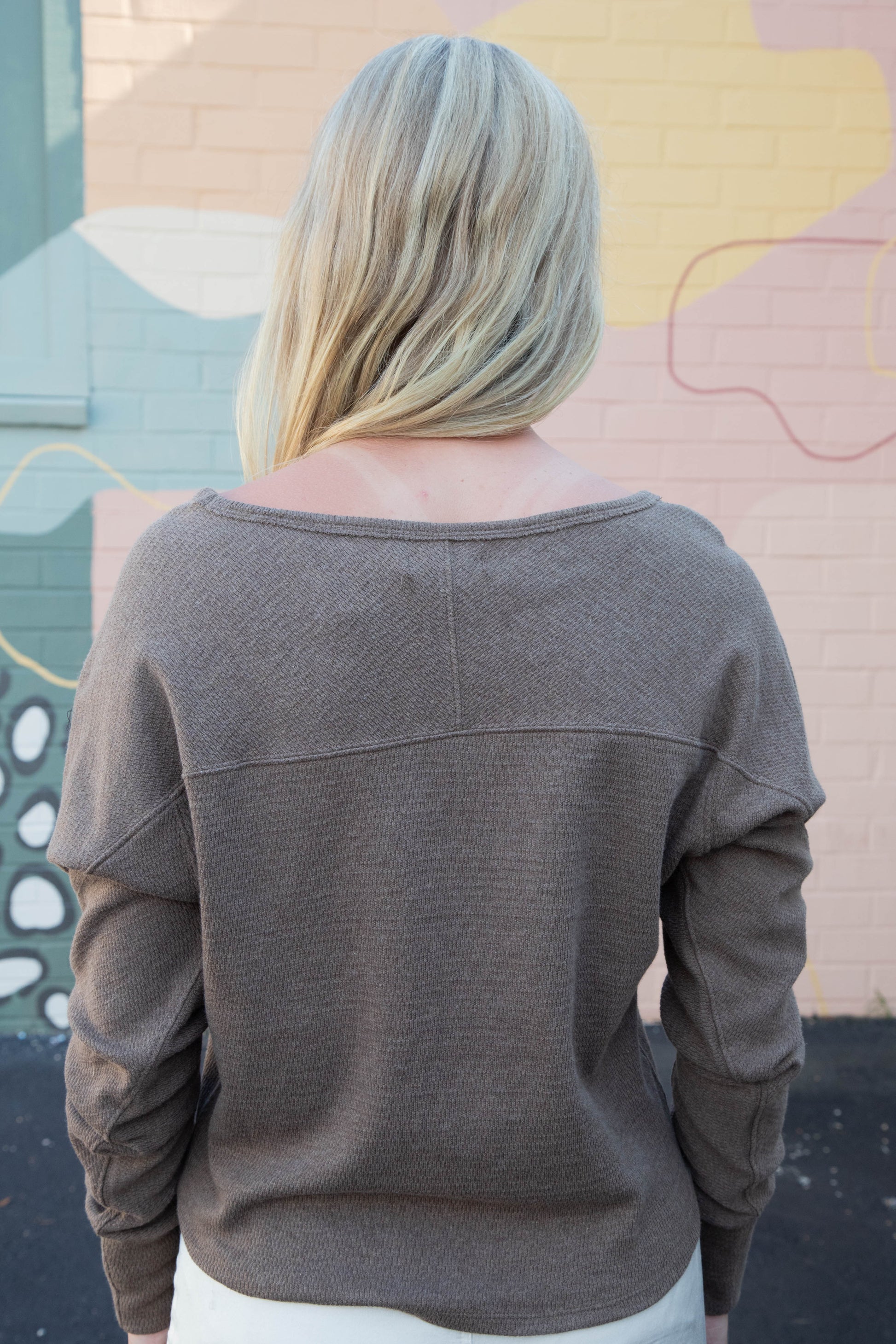  Jess Boat Neck Top, Coco Brown Heather | Free People