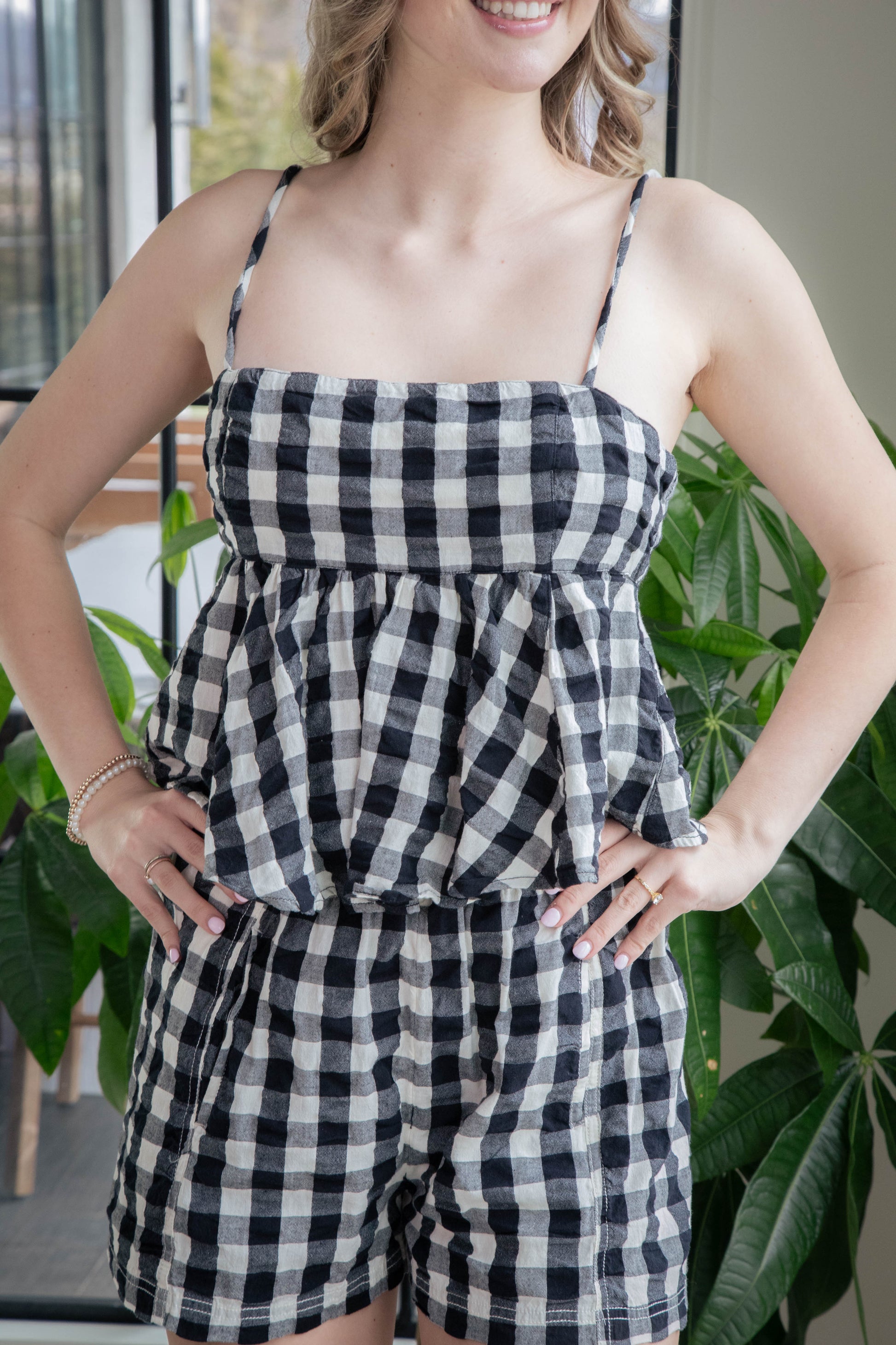  Mia Plaid Tank, Black Combo | Free People