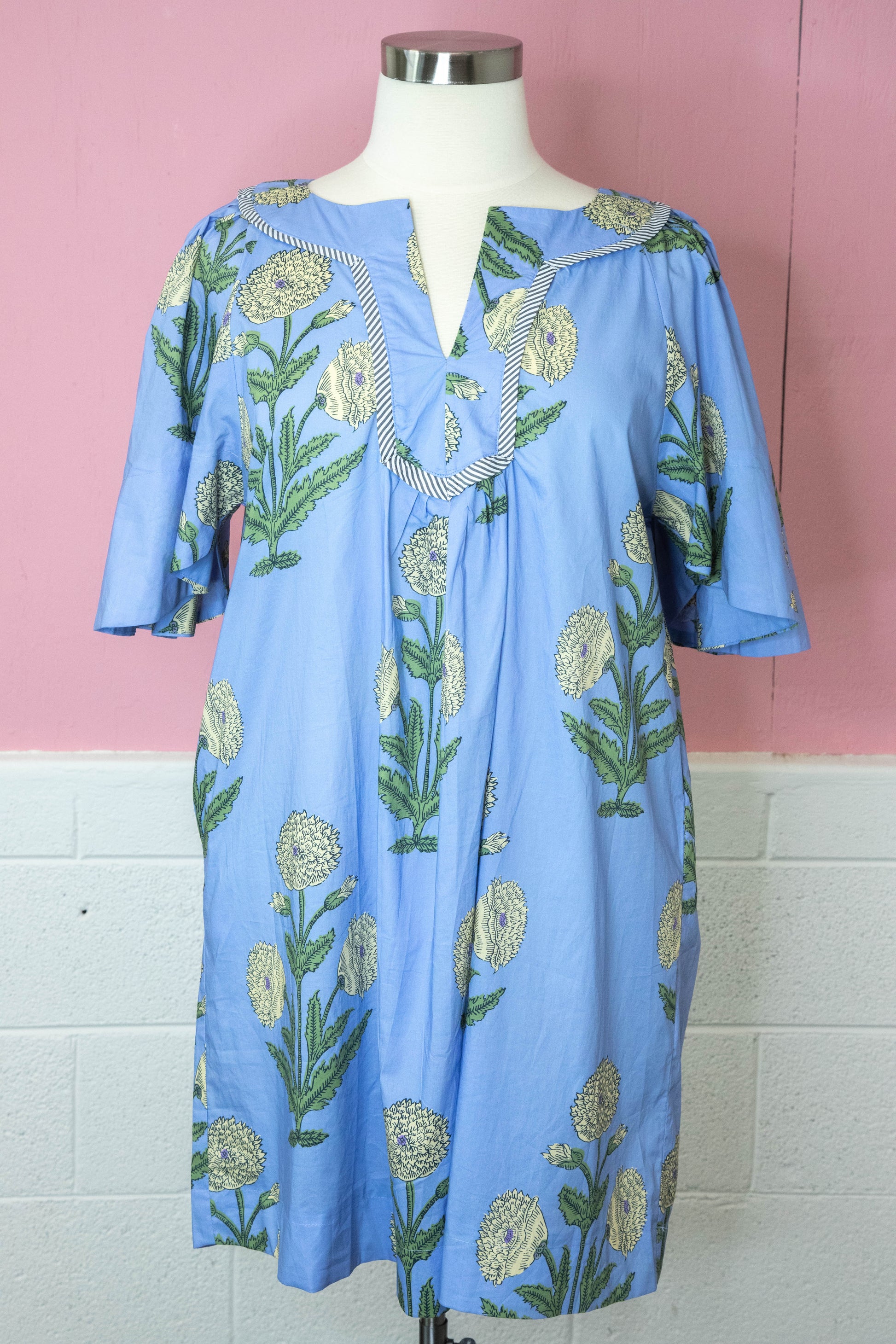  Kassidy Floral Tunic Dress, Periwinkle Mix | Plus Size