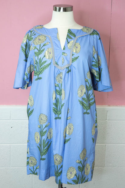  Kassidy Floral Tunic Dress, Periwinkle Mix | Plus Size