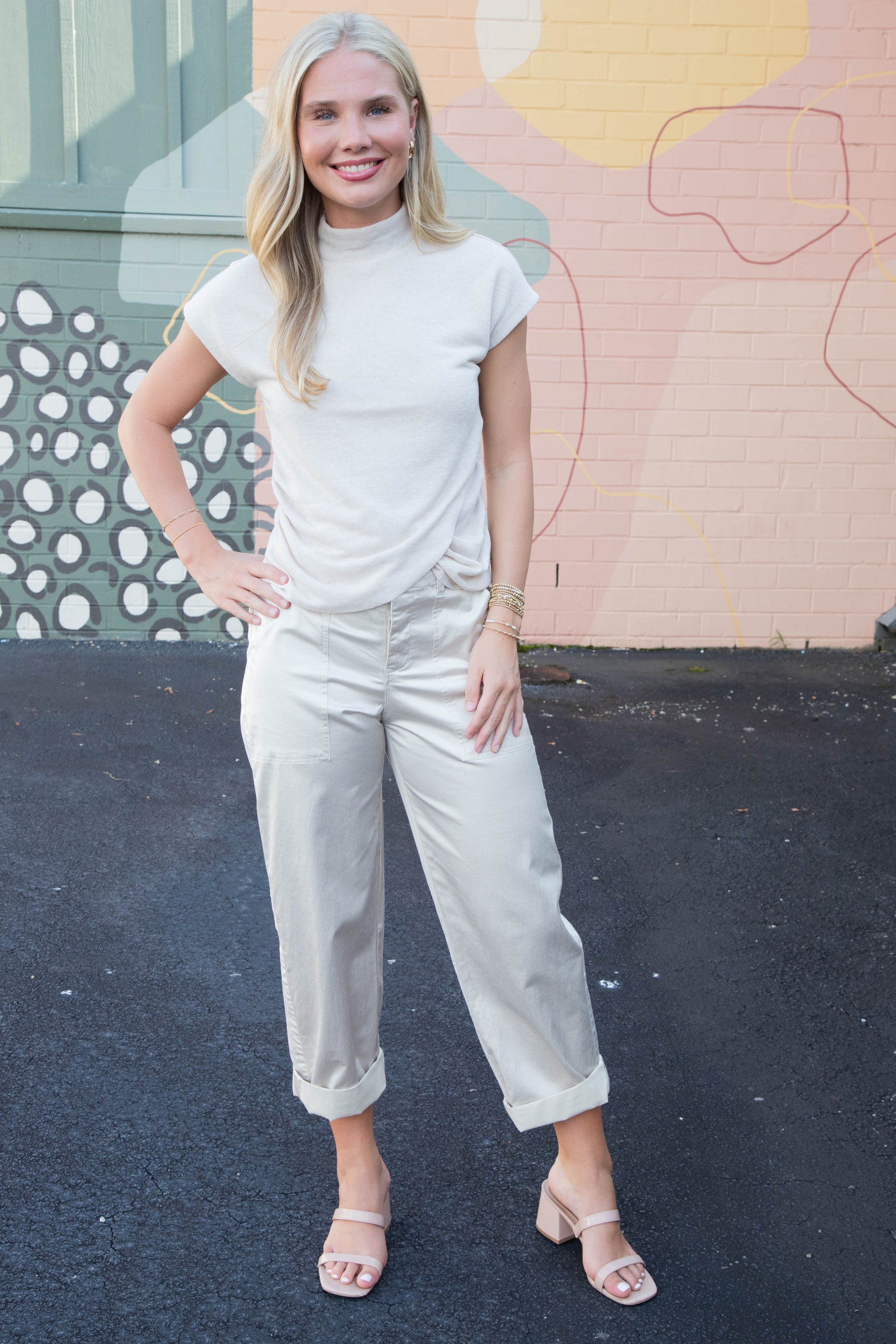  Sateen Tapered Pant, Mother Of Pearl | Sanctuary