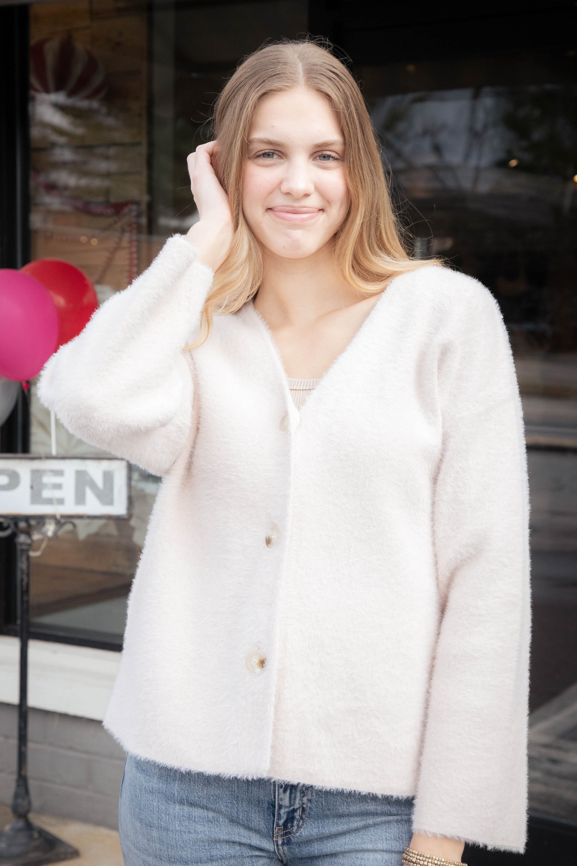  Consistency Soft Cardigan Coat, Light Blush | Sadie & Sage