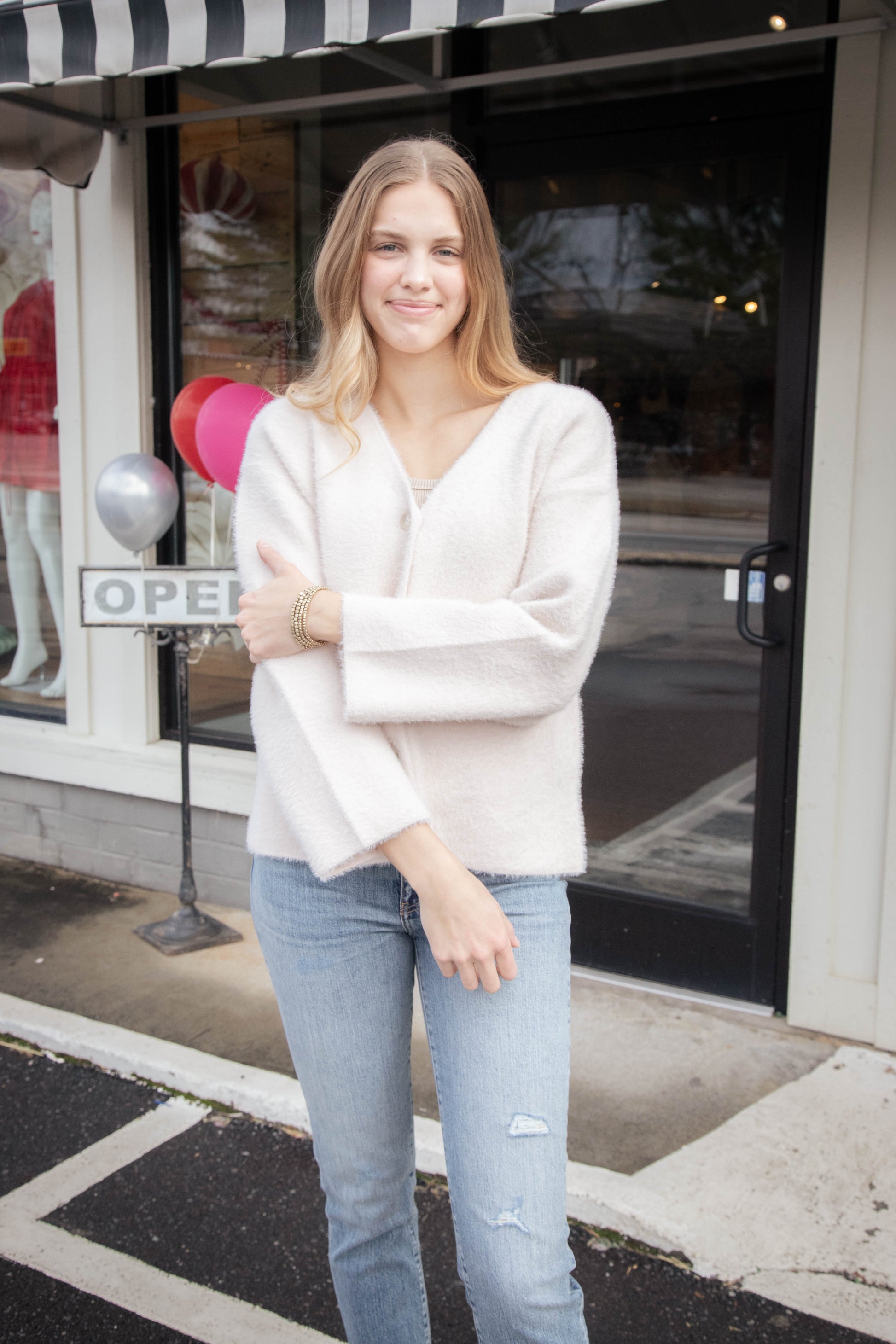  Consistency Soft Cardigan Coat, Light Blush | Sadie & Sage