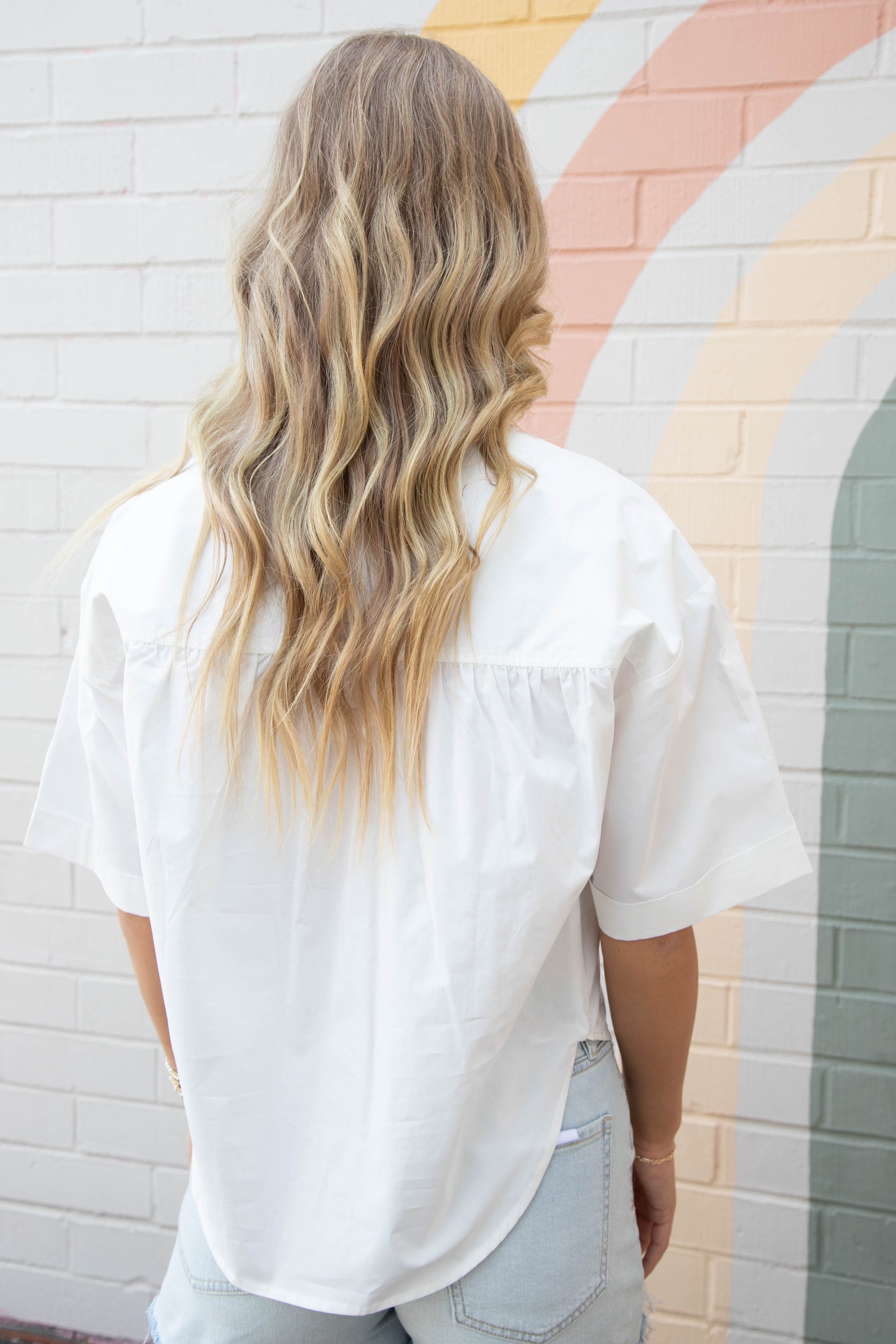  Rebecca Relaxed Popover Top, White | Sanctuary