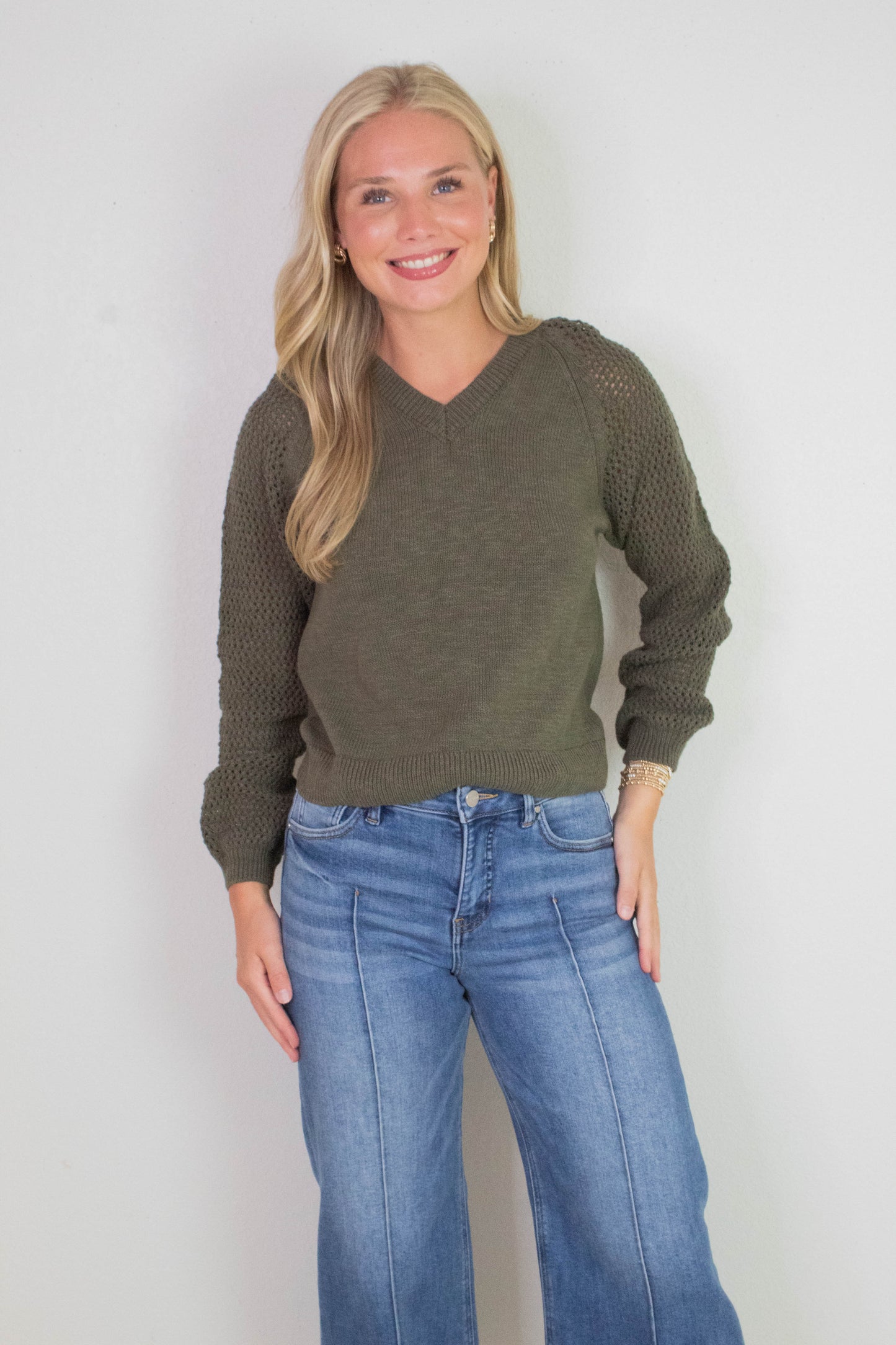  Perfect Time V-Neck Sweater, Kalamata | Sanctuary