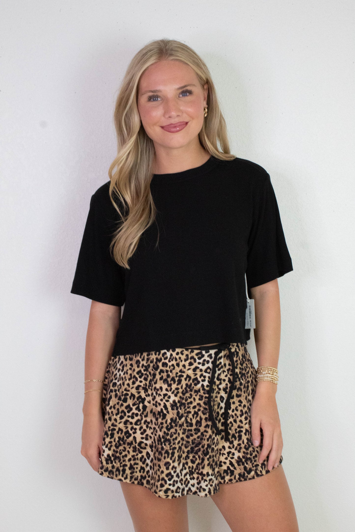  Jia Skort, Cheetah | Cream Yoga