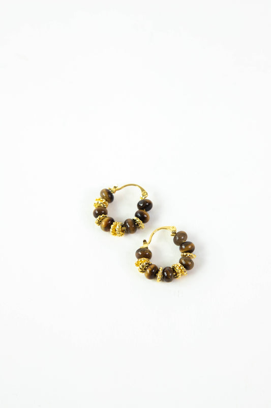  Harriet Beaded Small Hoop Earrings