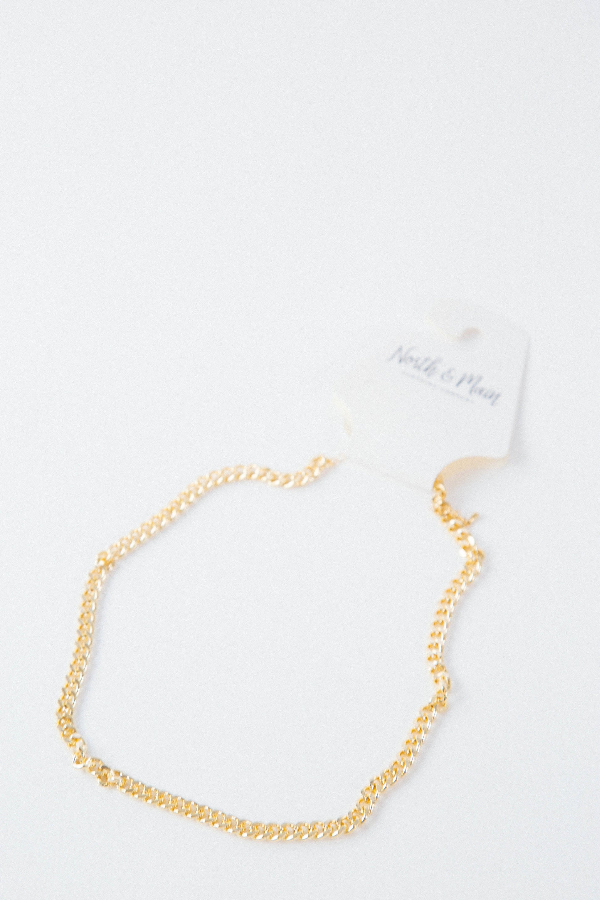  Darci Cuban Chain Necklace, Gold
