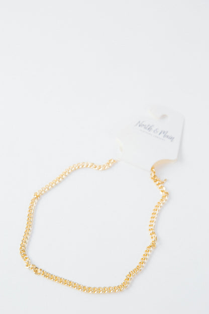  Darci Cuban Chain Necklace, Gold