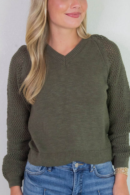  Perfect Time V-Neck Sweater, Kalamata | Sanctuary