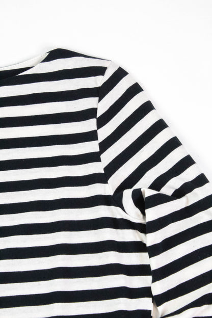  Bethel Boatneck Tee, Light Oat/Black Stripe | Sanctuary