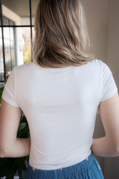  Amaris Double Layered Bodysuit, Off White