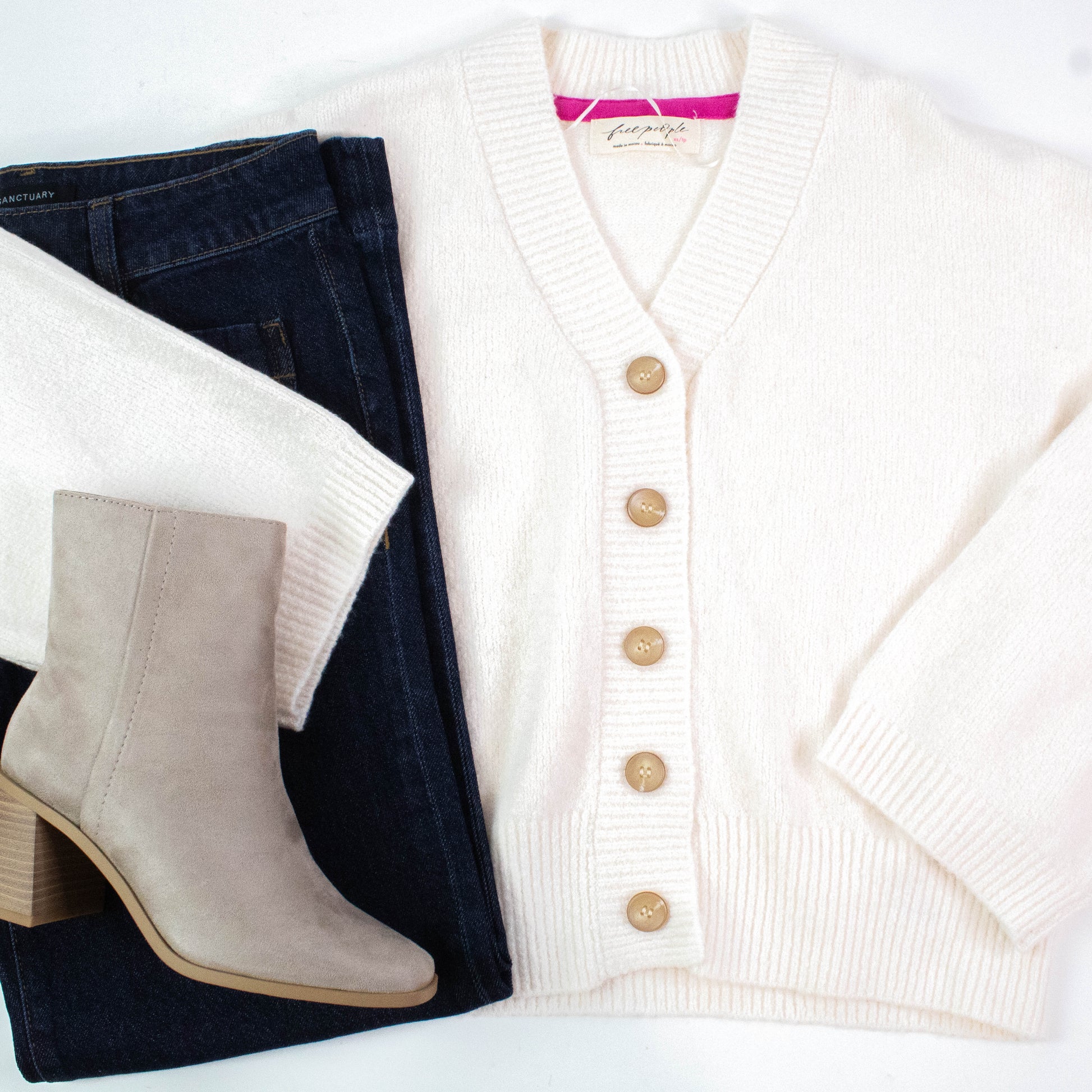  Cool Of The Night Cardi, Ivory | Free People