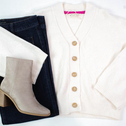  Cool Of The Night Cardi, Ivory | Free People