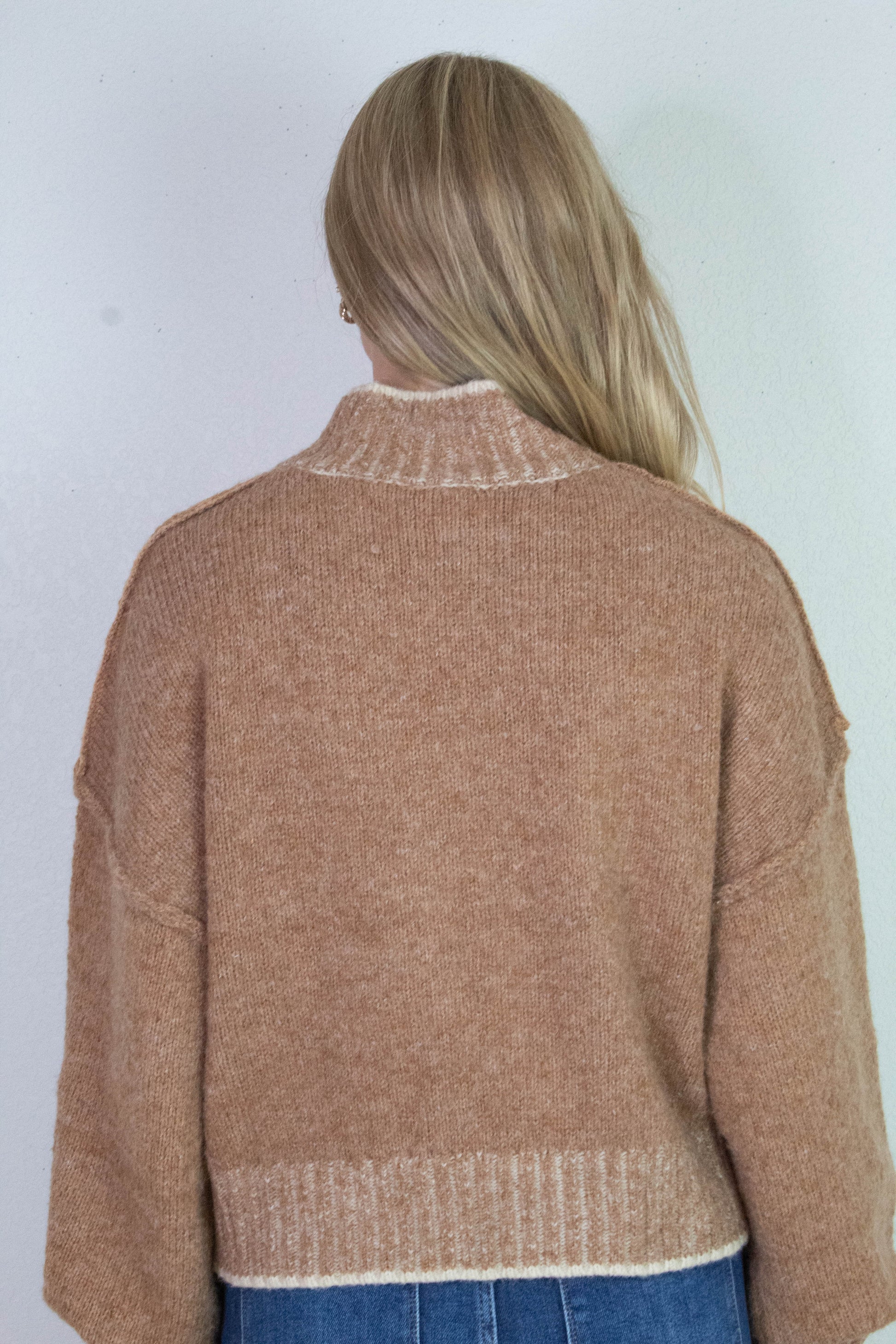  Alice Trim Detail Sweater, Mocha