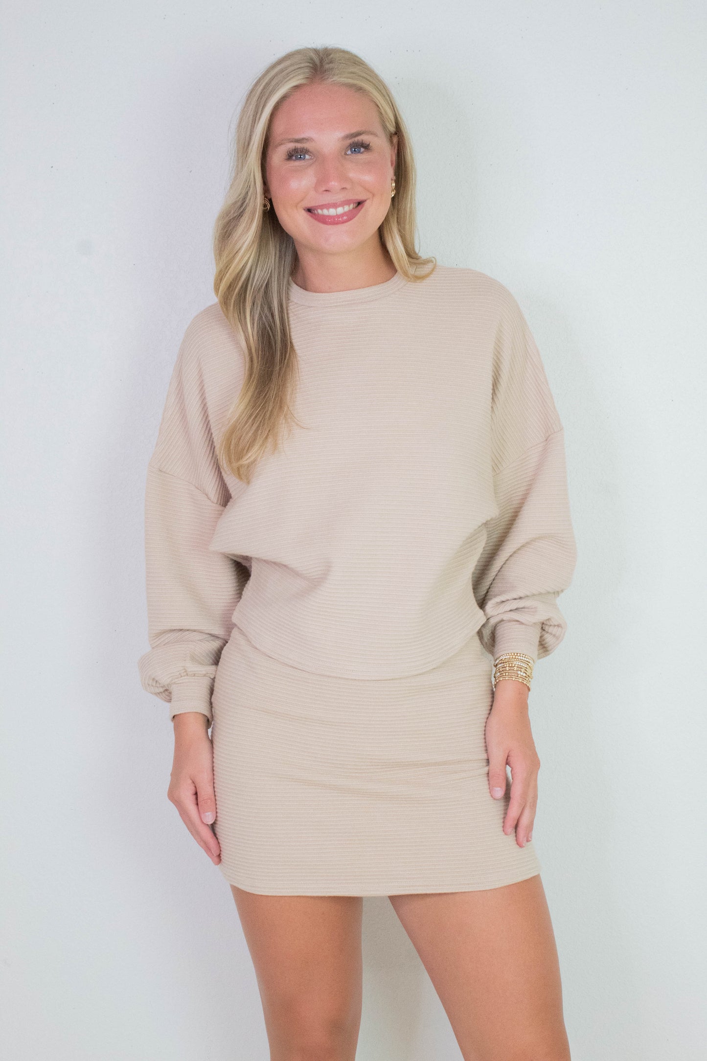  On A Stroll Dolman Sleeve Top, Cream | Sadie & Sage