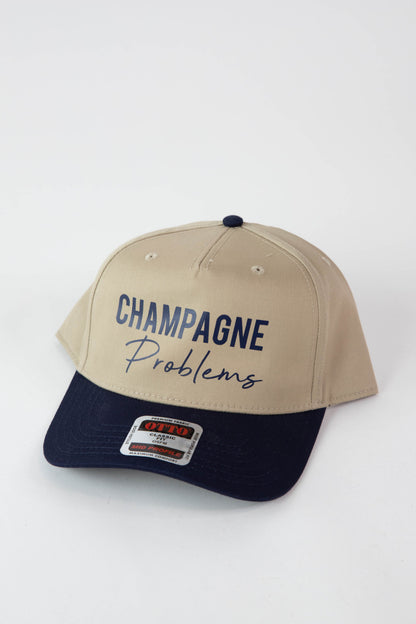  Champagne Problems Hat, Khaki/Navy