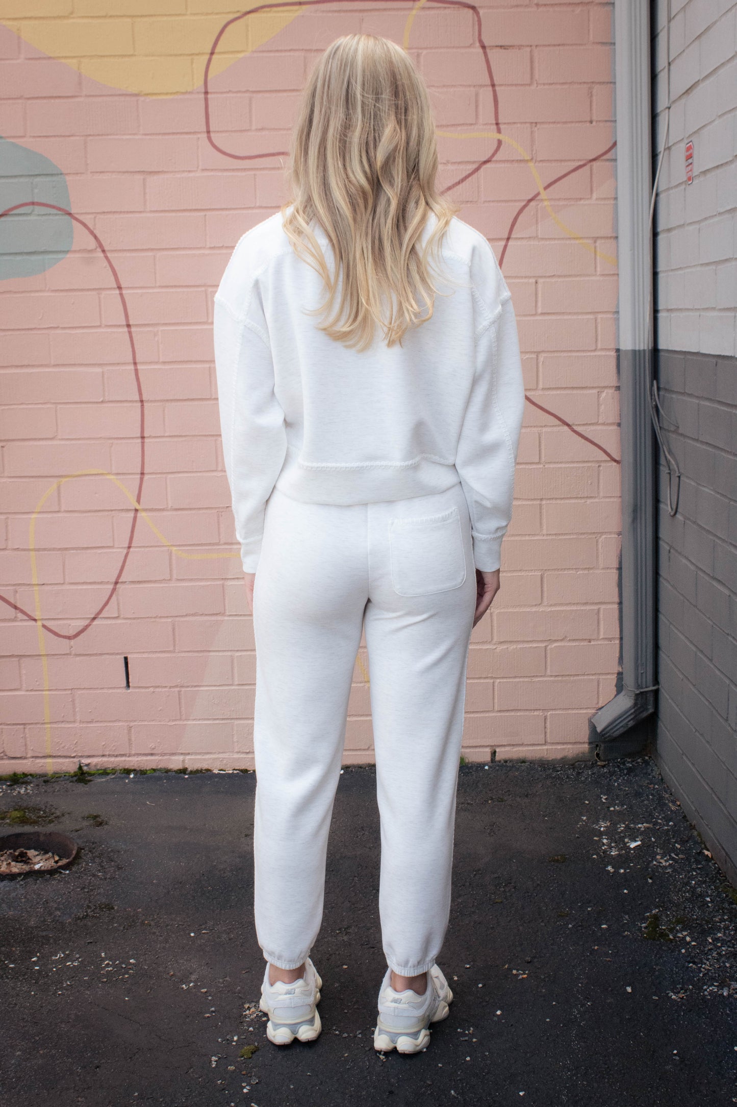  Josie Pull On Jogger, Ivory Melange | RD Style