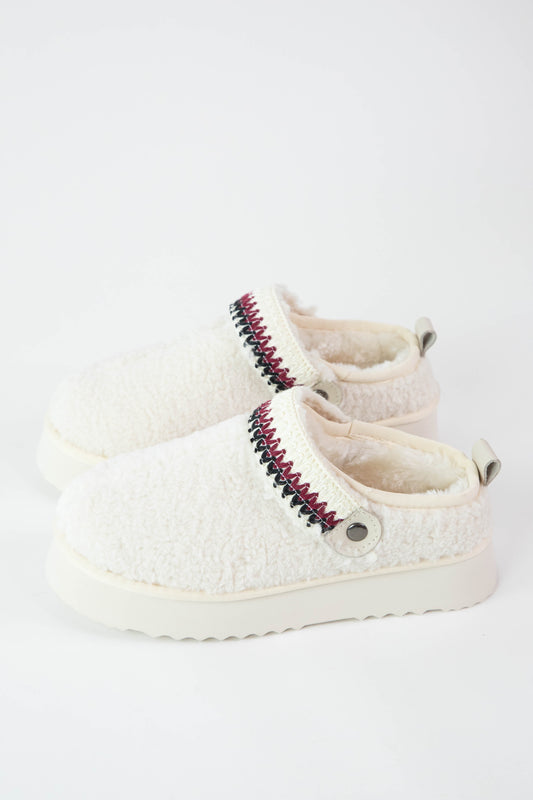  Storm Faux Fur Lining Mule, Ivory | Beach By Matisse