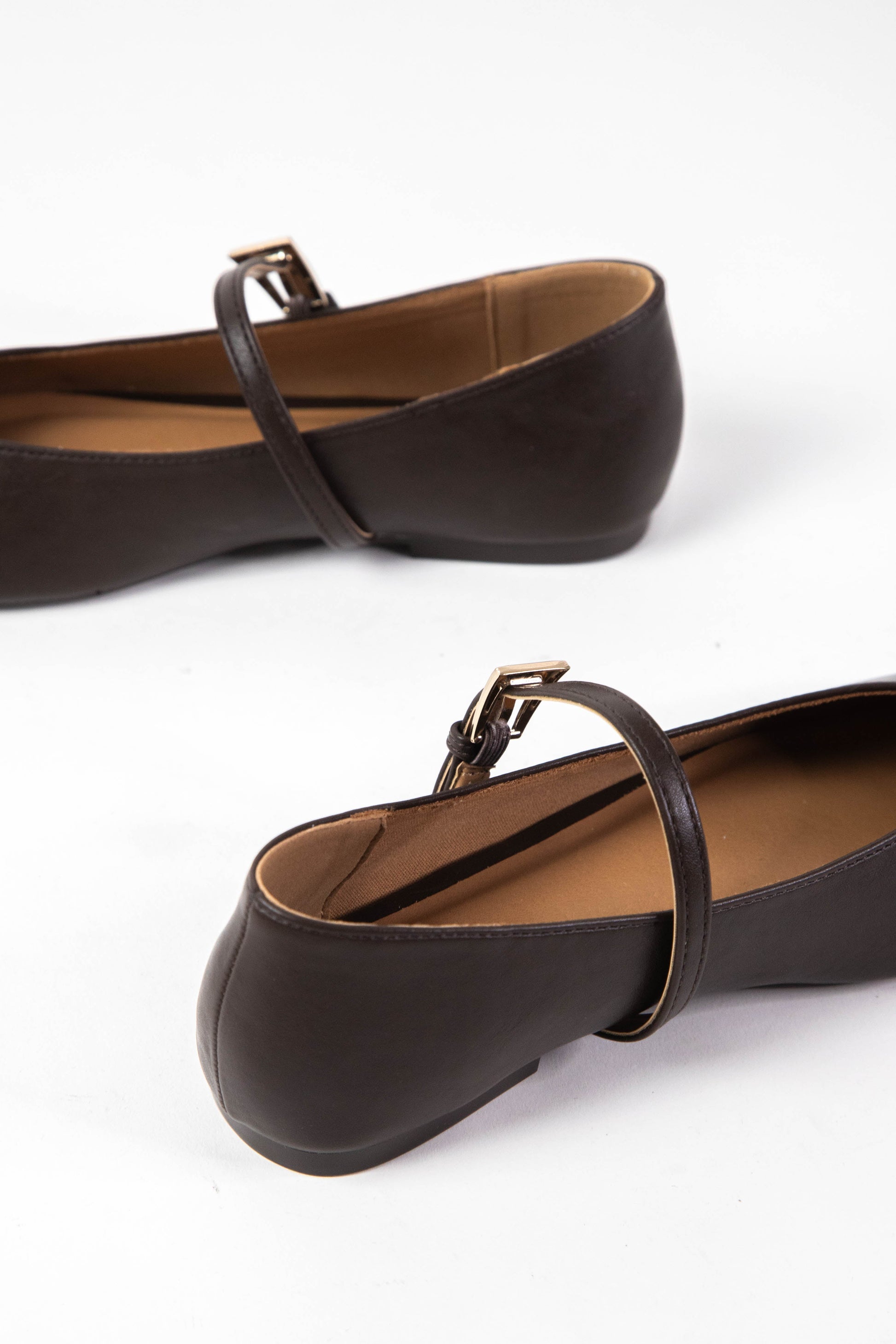  Fabes Square Toe Mary Jane Flat, Brown
