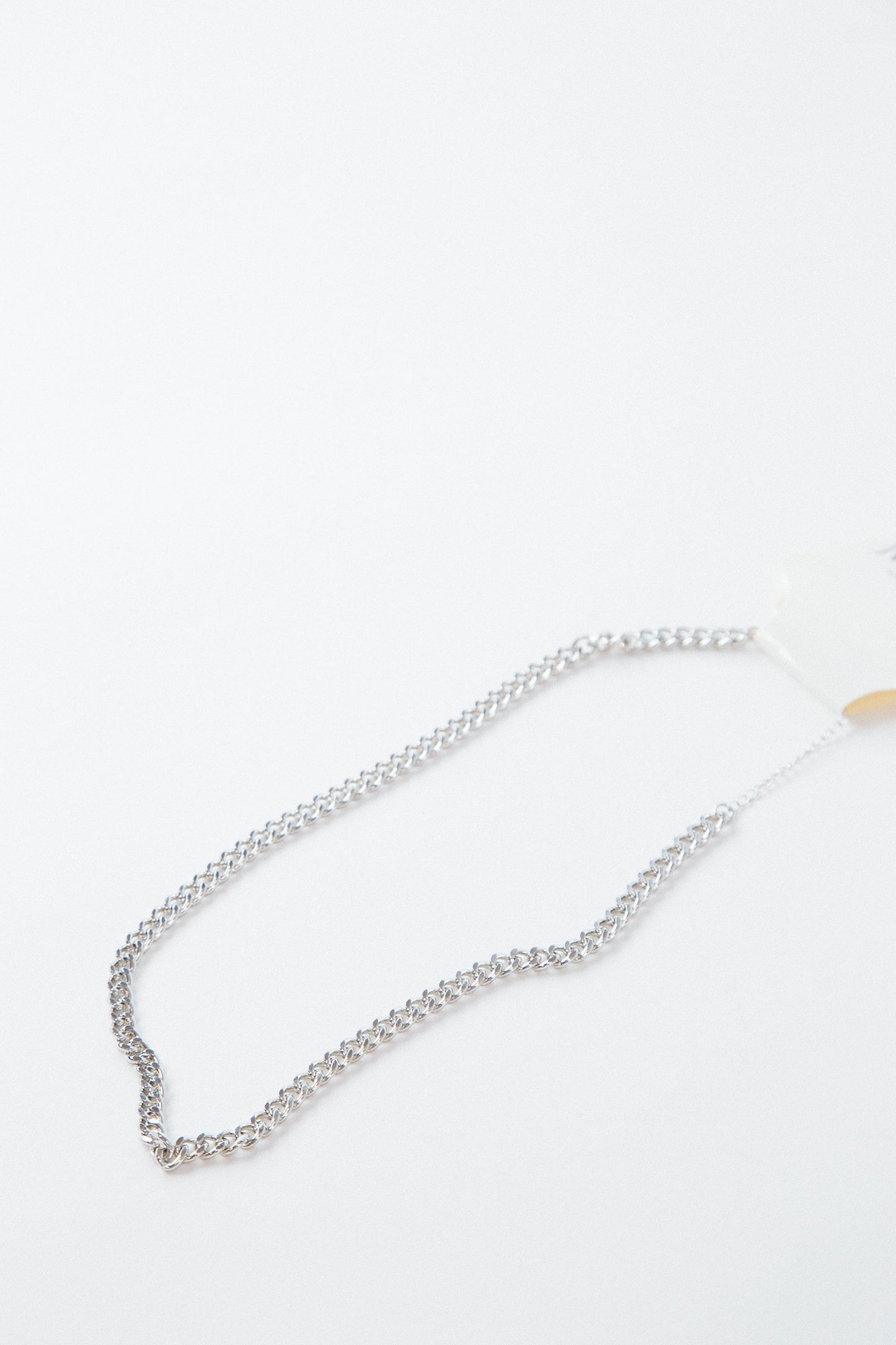  Darci Cuban Chain Necklace, Silver
