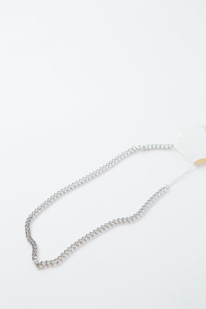  Darci Cuban Chain Necklace, Silver