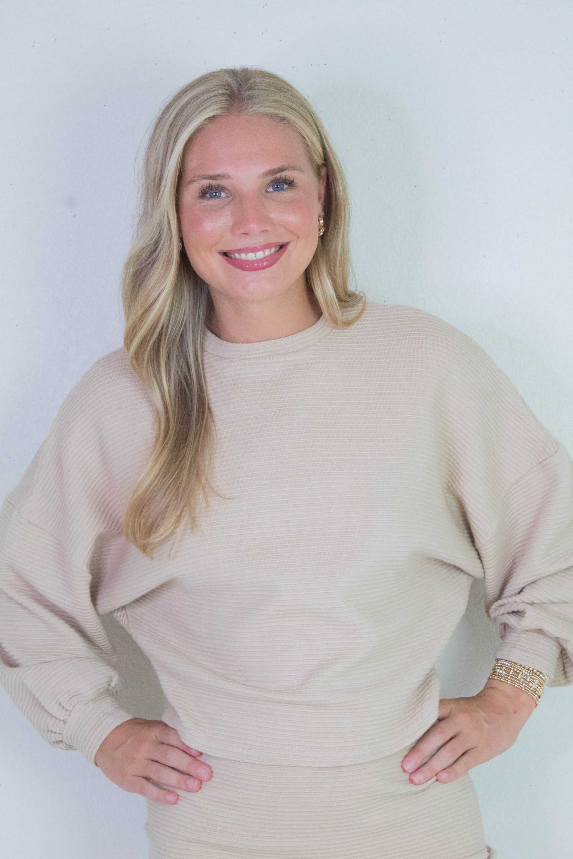  On A Stroll Dolman Sleeve Top, Cream | Sadie & Sage