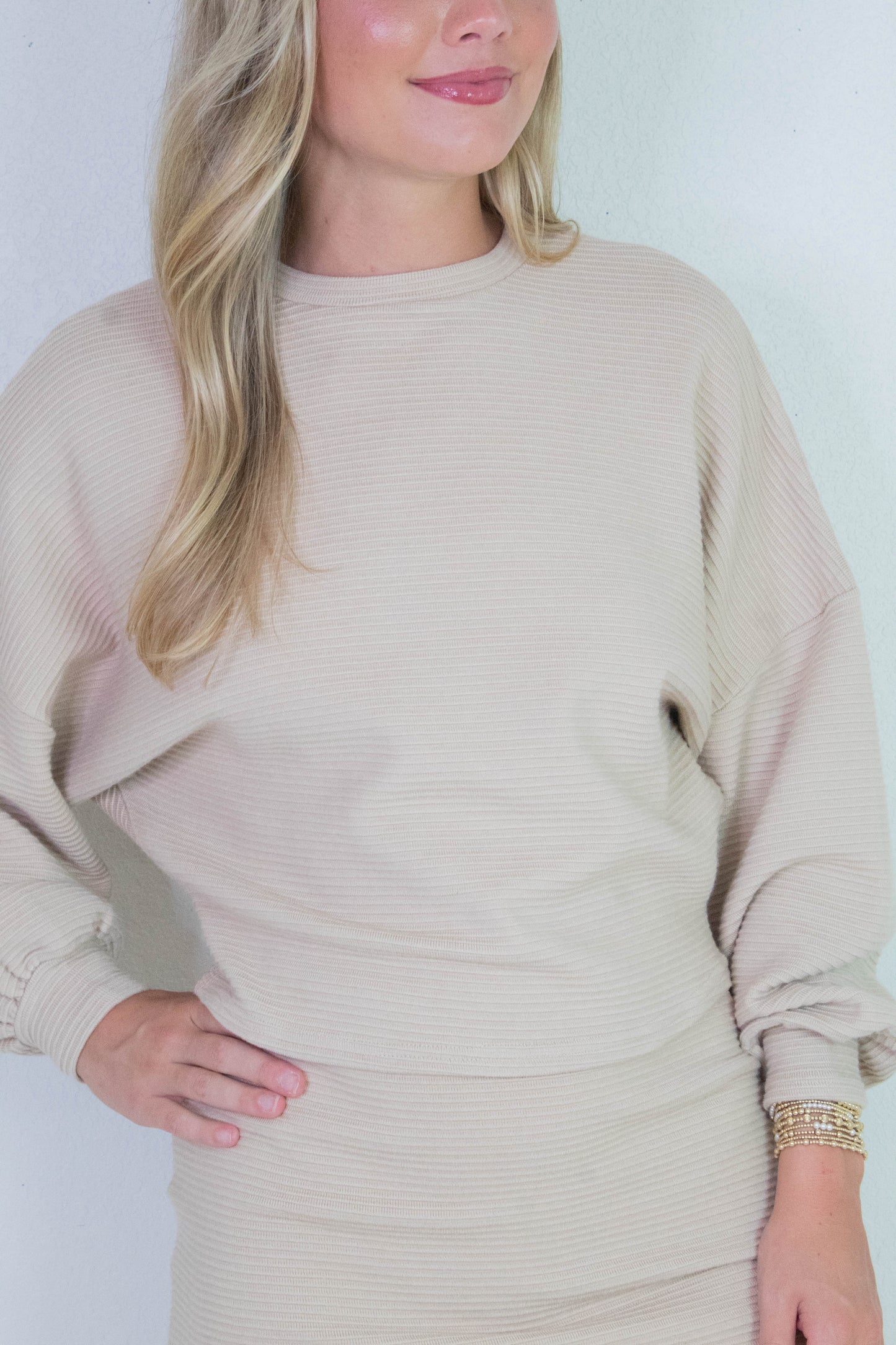  On A Stroll Dolman Sleeve Top, Cream | Sadie & Sage