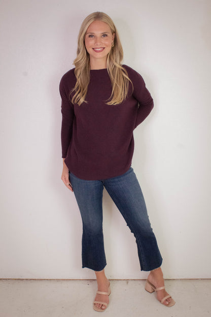  Latte Blues Thermal Solid Top, Chocolate Grape | Free People