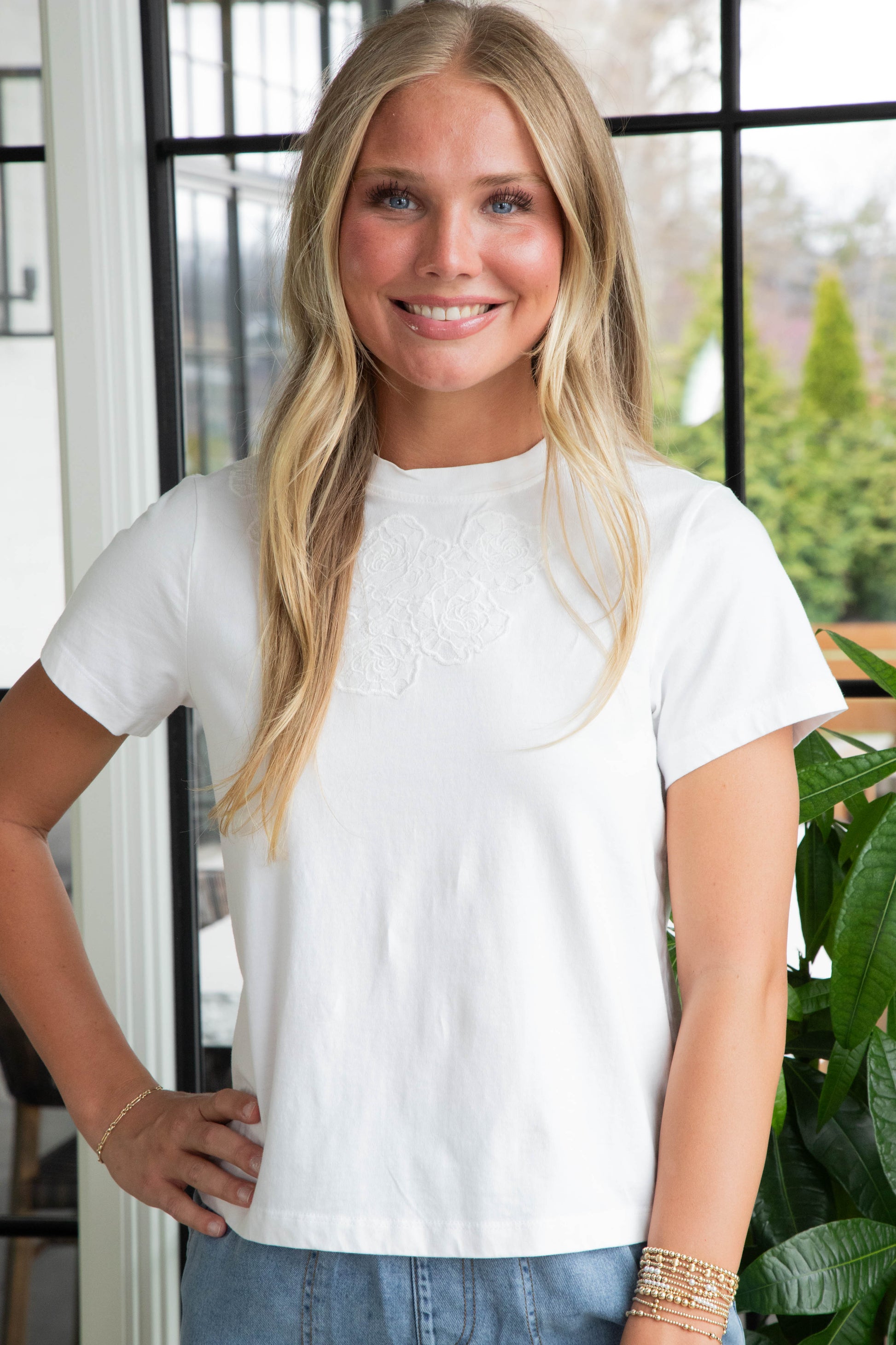  Rosehead Tee, White | Sanctuary