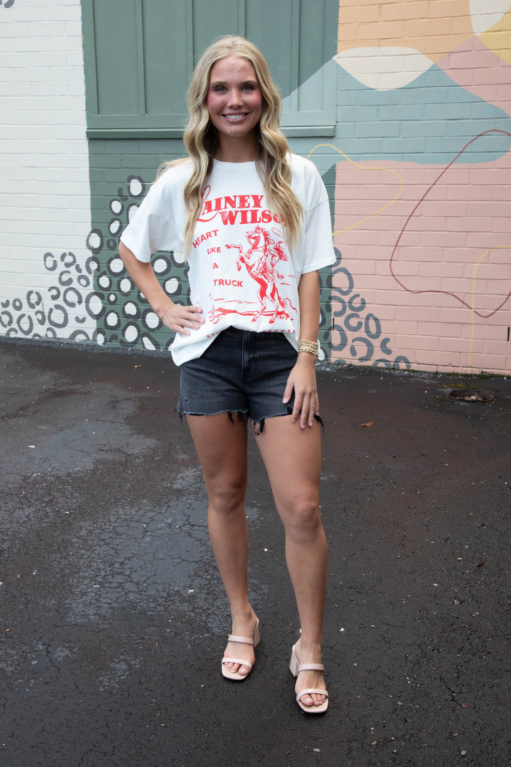  Lainey Wilson Bell Bottom Country Merch Tee, Vintage White | Daydreamer