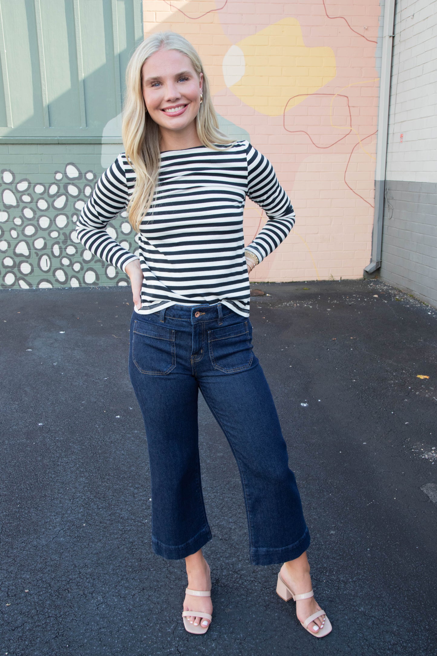  Bethel Boatneck Tee, Light Oat/Black Stripe | Sanctuary
