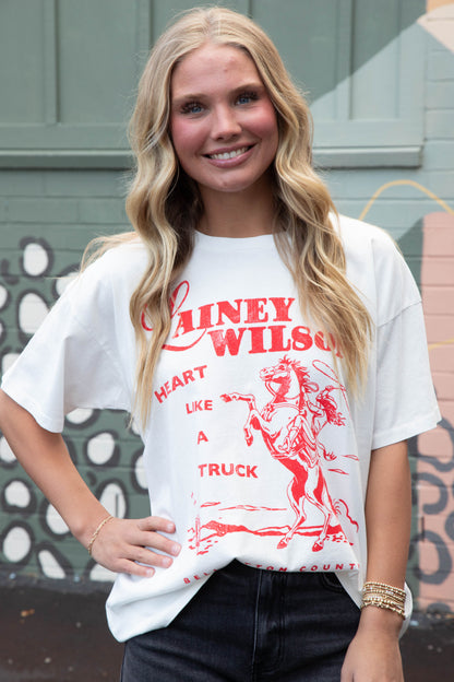  Lainey Wilson Bell Bottom Country Merch Tee, Vintage White | Daydreamer